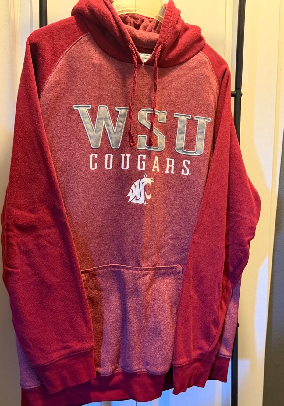 Champion WSU Cougars Hoodie Men's XL Red Pullover Sweatshirt Washington State